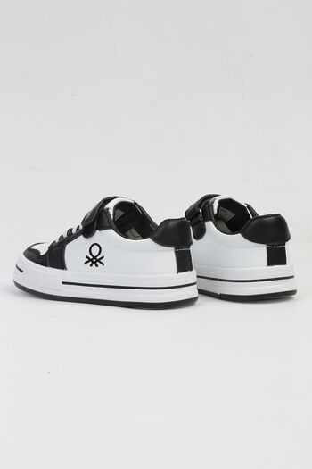 Benetton ® IMPORTED White Black Children's Sports Shoes BNI-10029