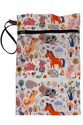 Aşkın Parti Evi Farm 37X30Cm Waterproof Wet Swimsuit and Clothing Organizer - Multi-Purpose Bag