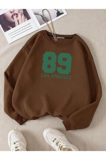 BENROMA 89 Φούτερ Unisex Oversize με στάμπα - Crew Neck