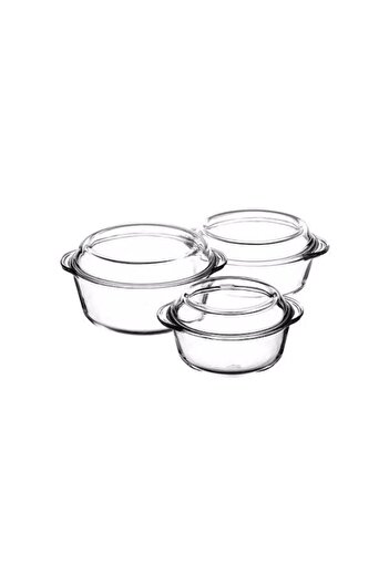 BYZHOME Pasabahce 3-Piece Pyrex Pot Set