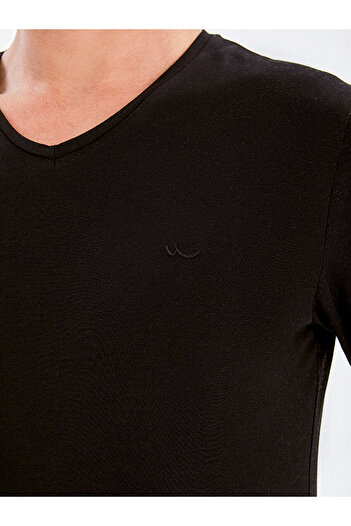 Ltb V Yaka Siyah Sweatshırt
