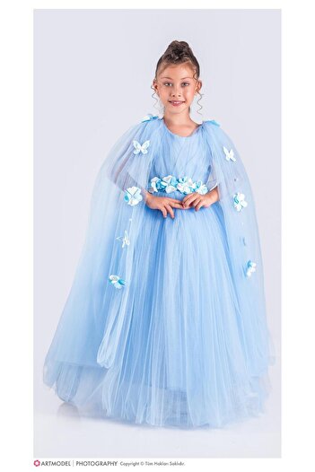 Fatma Kına Fenomen Kids pelerinli abiye elbise