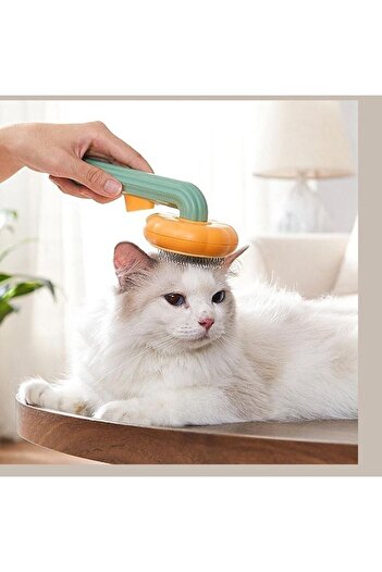 Ardinyo Pet Brush with Automatic Cleaning Button Cat Dog Hair Collector Comb Push Comb