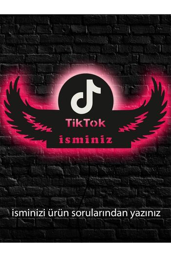 Mony Tasarım Tiktok Led Işıklı Tablo, Isimli Led Tablo