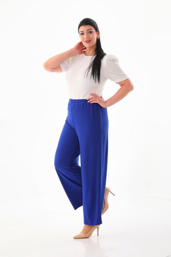 KIRIŞIK Pantaloni din țesătură flexibilă, confortabili, din Lycra Sendy, de mărime mare 3076