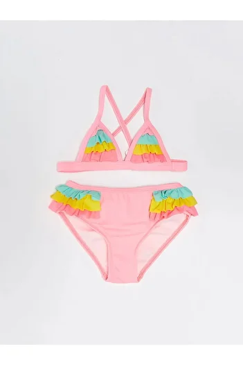 LC Waikiki Σετ μπικίνι μωρού Lcw Flexible Fabric Baby Girl