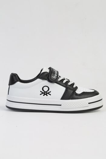 Benetton ® IMPORTED White Black Children's Sports Shoes BNI-10029