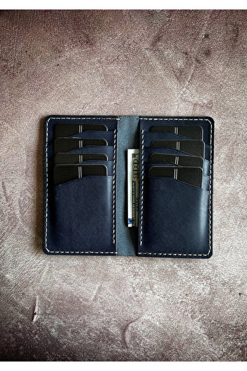 Safir Leather Чотири сині портфелі-гаманці