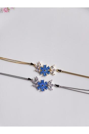 Reorah Collection Forget Me Not - Unutuma Beni Çiçeği Zirkon Taşlı 925 Gümüş Bileklik