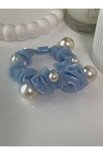 TwinsSis Store Cataramă elastică din tul satinat cu perle