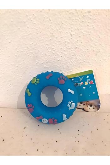 Milena Life 1 Piece Bagel Colored Plastic Cat Dog Toy with Sound - 7 cm