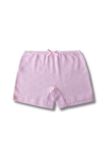 Perakids 100% Cotton Girl's Jacquard Air Conditioned Boxer Briefs Underwear Set of 6