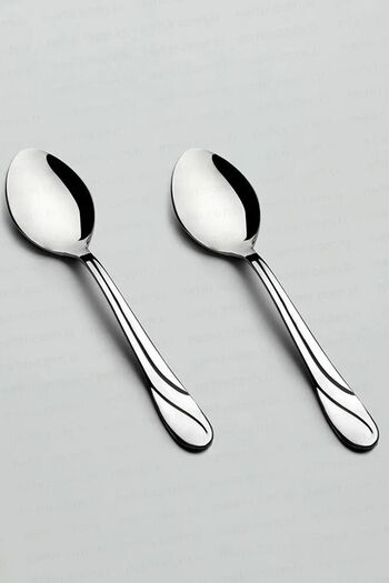 Nehir Sapphire Plain 12 Piece Dessert Spoon Set
