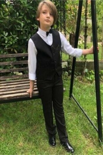 Terry Kids Terry Tuxedo Vest Boy Suit