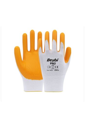 Beybi Pn2 Polyester Knitted Nitrile Gloves