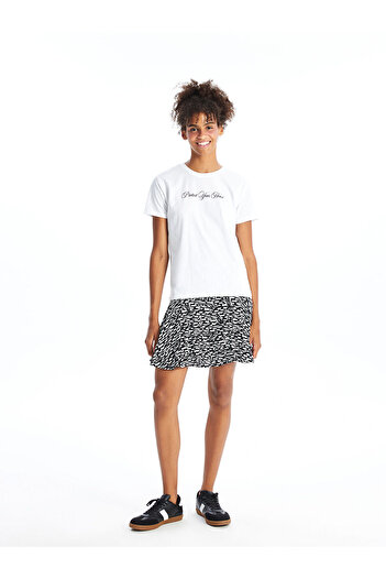 LC Waikiki LCW Women's T-Shirt - Crew Neck, Printed, Short Sleeve