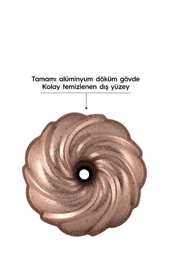Nehir Buket Rose Gold Döküm Kek Kalıbı 24 Cm