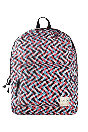 Home&Bath Unisex Red Blue Backpack - Durable and Stylish Design - 45x32x16 Cm