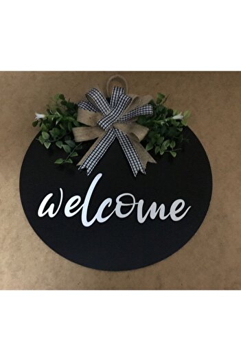 Yumak Dekor Grup Μαύρο Welcome Written Door Στολίδι Δώρο σπιτιού