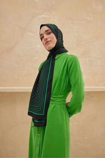 Cardion Medina Fabric Monogram Patterned Shawl