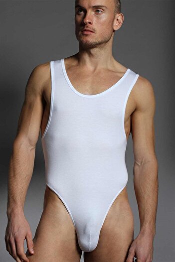 Doreanse Men's Modal Sexy Wide Collar Snap Body 5003