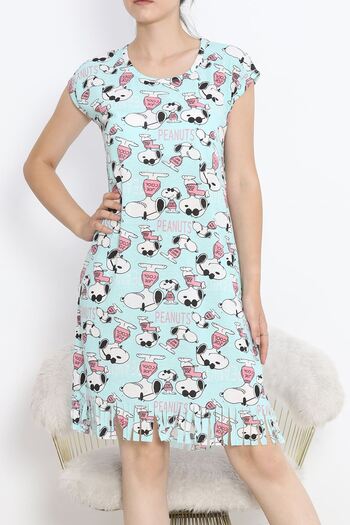 Moka Shopin Mokashopin Printed Baby Dress - Rotation Tassel, Baby Blue - 263.1287