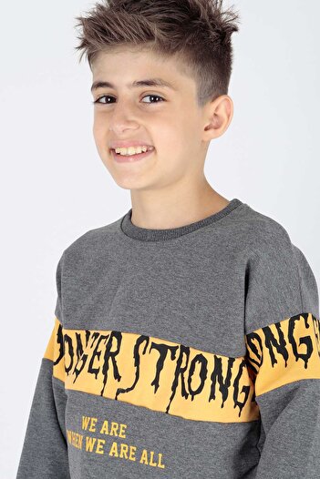AHENGİM Boy's Trend Printed Sweatshirt - Ak15106
