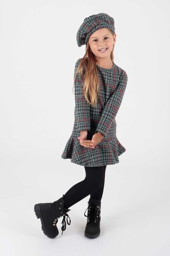 AHENGİM Girl's Trend Dress - Hat and Flounce Ak2200