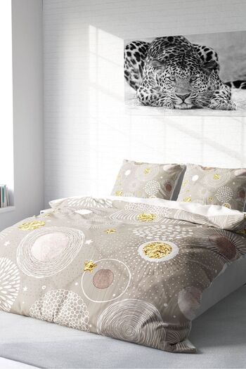 PerlaSera 3D Special Design Duvet Cover Set - Tightly Woven Cotton Satin, Soft Circles