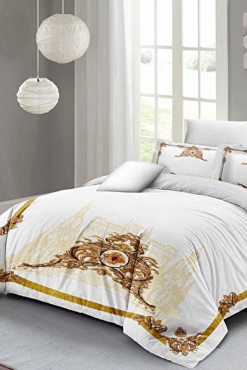 PerlaSera 3D Custom Design - Double Duvet Cover Set, Tightly Woven Cotton Satin Courtier