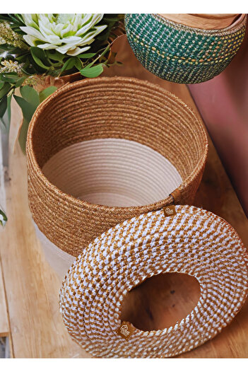 HomeTurko Natural, Jute Bucket