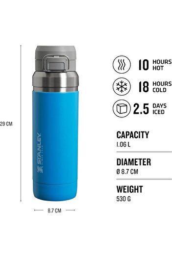 Stanley The Quick Flip Paslanmaz Çelik Termos 1.06 LT (36 OZ) - Azure