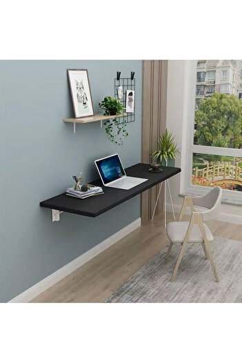Modern home Wall-Mounted Foldable Table And Desk - Versatile & Space-Saving Design 60×40 Black