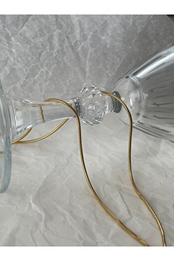 Lavian Accessories Gold Renk Çelik Italyan Zincir Ince Unisex Kolye