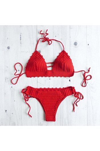 MAJOR ÇANTA VE AYAKKABI Major Tığ Örgü Bikini Takım