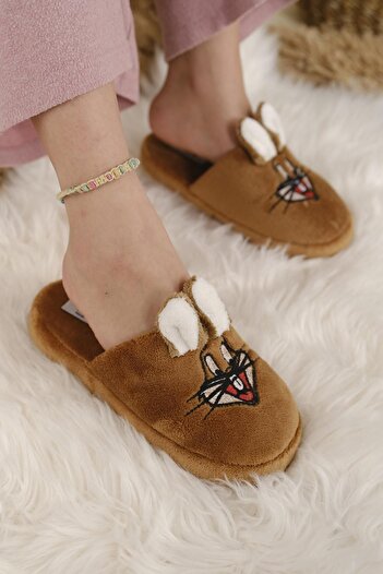 Oksit Cameo Bunny Eared Thick Sole Women's Indoor Slippers