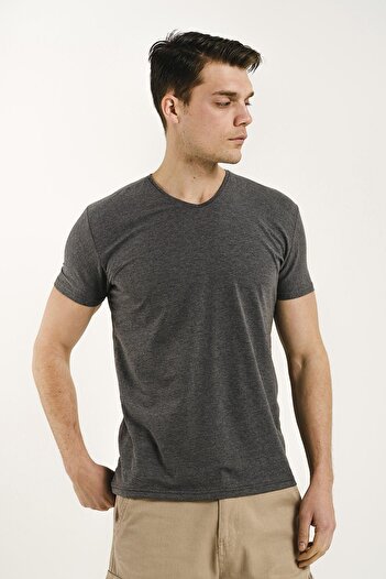 Oksit Базова чоловіча футболка Riley V Neck Slim Fit Basic