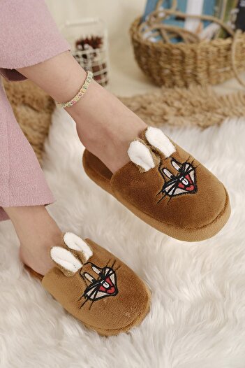 Oksit Cameo Bunny Eared Thick Sole Women's Indoor Slippers