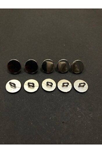 aensia Silver Pulmetal Money Model Button Small Size Button 18 Size Metal Button - Pack of 10 Buttons