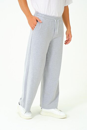 C&City Ανδρικό αθλητικό παντελόνι 786 Model Oversize Grey Melange - Baggy Cut