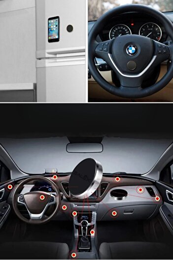 Buffer ®   Magnetic Car Phone Holder Multipurpose Strong Magnet Holder Compatible with All Models