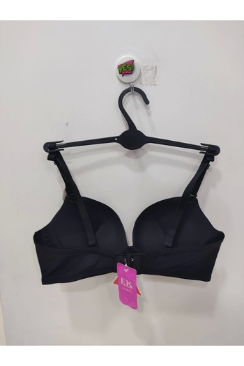F.K Fk Wirefree and Half Supported Laser Cut Bra 514 - Black