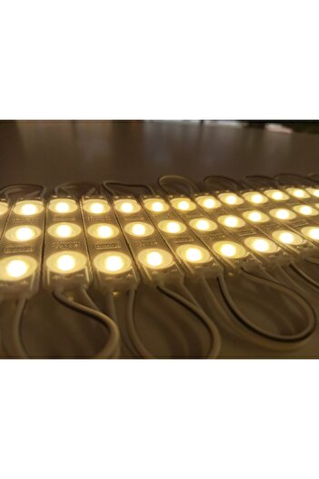 EPISTAR 12 Volt (10 adet) 1,5 Watt 3 lü Lensli Modül Led Reklamcı Modülü