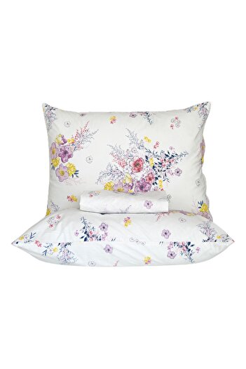 femmstore Premium 40 cm Height 100% Cotton 63 String Double Bed Sheet Set - Elastic, 160X200