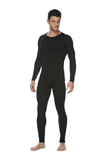 Tutku Men's Black Thermal Tights Underwear