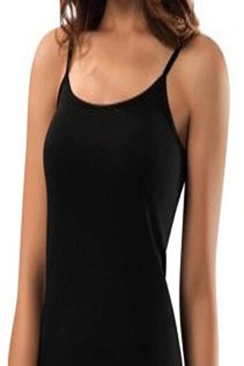 Tutku Women's Undershirt with Black String Straps (6 PCS)