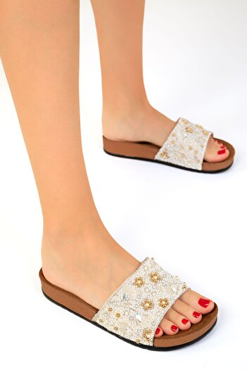 SOHO 19453 Model White Women's Slippers