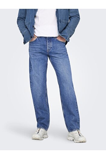 Only & Sons Normale Geschnitten Jeans Onsedge Mittlere Taille Gerade Geschnitten Jeans