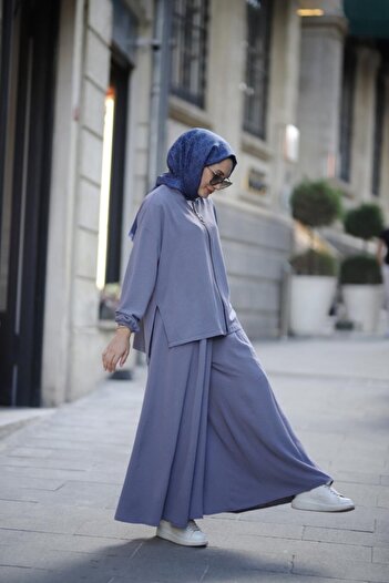 NS Moda Eflin Takım Gri Model-518