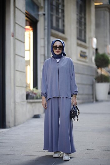 NS Moda Eflin Takım Gri Model-518